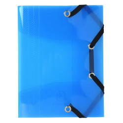 Chemise à élastique 3 rabats Polypro Crystal Colour - format pocket 12x16cm