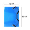 Chemise à élastique 3 rabats Polypro Crystal Colour - format pocket 12x16cm