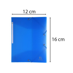 Chemise à élastique 3 rabats Polypropylène Chromaline - format pocket 12x16cm