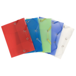 Chemise à élastique 3 rabats Polypropylène Chromaline - format pocket 12x16cm