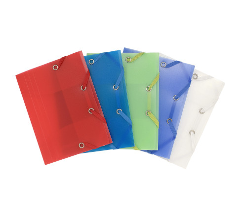 Chemise à élastique 3 rabats Polypropylène Chromaline - format pocket 12x16cm