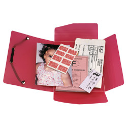 Chemise à élastique 3 rabats Polypropylène Chromaline - format pocket 12x16cm