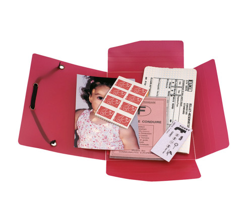 Chemise à élastique 3 rabats Polypropylène Chromaline - format pocket 12x16cm