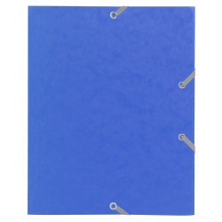 Chemise à élastique 3 rabats carte lustrée 400gm2 - format scolaire 17x22cm