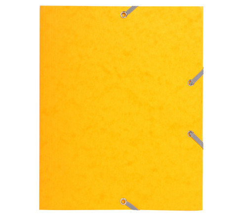 Chemise à élastique 3 rabats carte lustrée 400gm2 - format scolaire 17x22cm