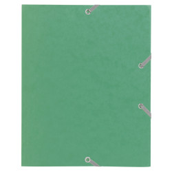 Chemise à élastique 3 rabats carte lustrée 400gm2 - format scolaire 17x22cm
