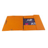 Chemise à élastique 3 rabats carte lustrée 400gm2 - format scolaire 17x22cm
