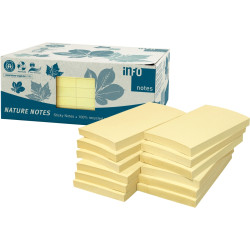 Paquet de 12 blocs de notes repositionnables de 100 feuilles recyclées