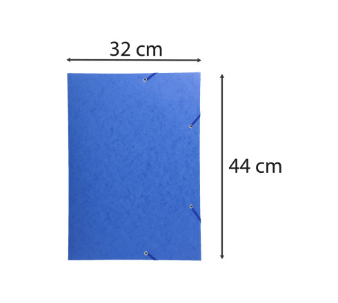 Chemise à élastique 3 rabats carte lustrée 600gm2 - A3