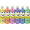 Carton de 6 flacons 500ml de peinture ACRYLCOLOR couleurs pastel assor