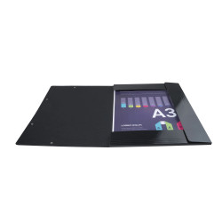 Chemise à élastiques Maxi capacity carte lustrée pelliculée 600gm2 - Iderama - A3