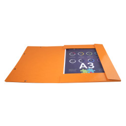 Chemise à élastiques Maxi capacity carte lustrée pelliculée 600gm2 - Iderama - A3