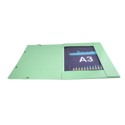 Chemise à élastiques Maxi capacity carte lustrée pelliculée 600gm2 - Iderama - A3