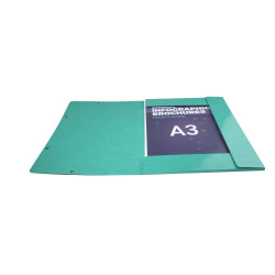 Chemise à élastiques Maxi capacity carte lustrée pelliculée 600gm2 - Iderama - A3