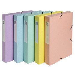 Boite de classement Cartobox livrée à plat Dos 40mm carte lustrée Aquarel - A4