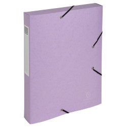 Boite de classement Cartobox livrée à plat Dos 40mm carte lustrée Aquarel - A4