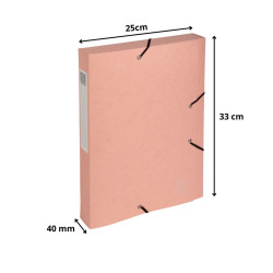Boite de classement Cartobox livrée à plat Dos 40mm carte lustrée Aquarel - A4