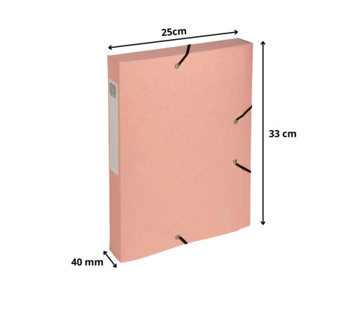 Boite de classement Cartobox livrée à plat Dos 40mm carte lustrée Aquarel - A4
