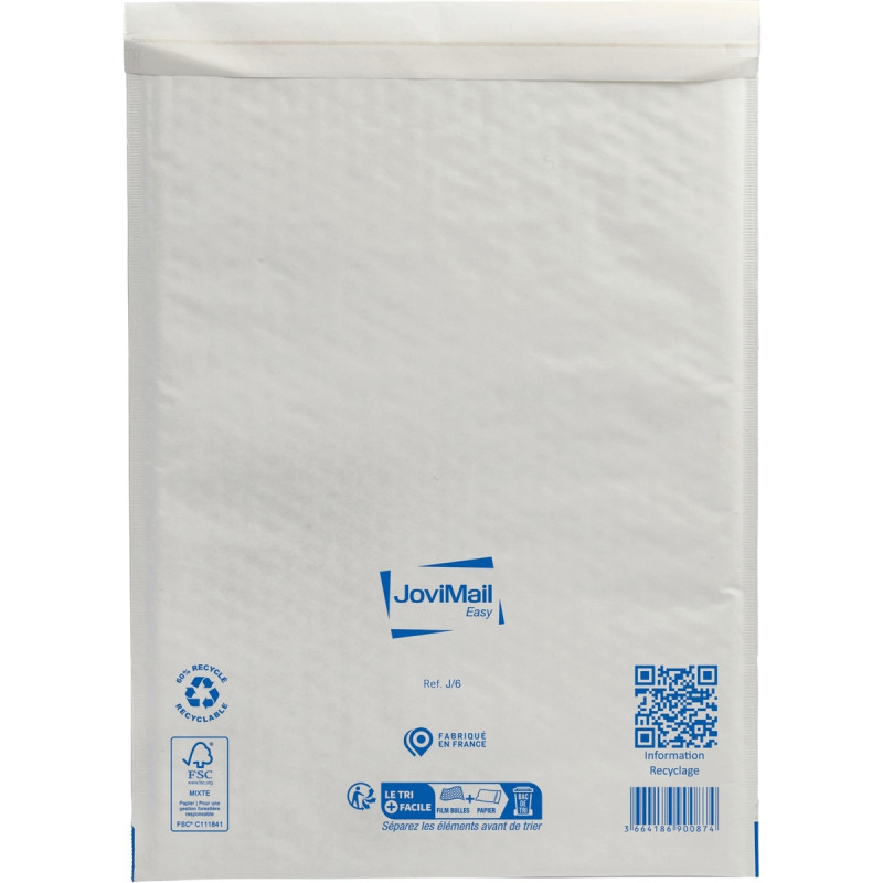 Paquet de 10 pochettes blanches bulles d'air 300x440mm