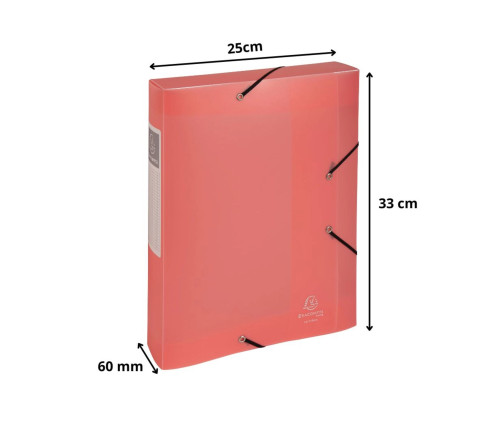 Boite de classement Cartobox livrée à plat Dos 60mm Polypropylène Chromaline pastel - A4
