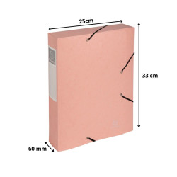 Boite de classement Cartobox livrée à plat Dos 60mm carte lustrée Aquarel - A4