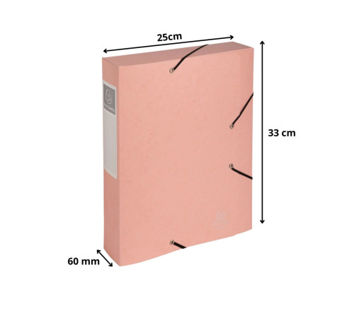 Boite de classement Cartobox livrée à plat Dos 60mm carte lustrée Aquarel - A4