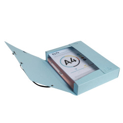 Boite de classement Cartobox livrée à plat Dos 60mm carte lustrée Aquarel - A4