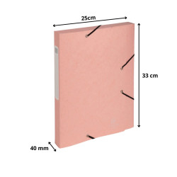 Boite de classement Cartobox livrée à plat Dos 25mm carte lustrée Aquarel - A4