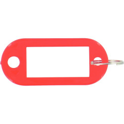 Sachet 20 porte-clés avec etiquettes rouge