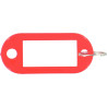 Sachet 20 porte-clés avec etiquettes rouge