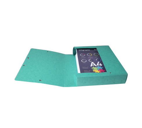 Boite de classement Exabox Dos 60mm Carte lustrée - A4
