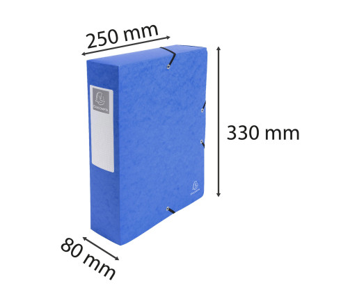 Boite de classement Exabox Dos 80mm Carte lustrée - A4