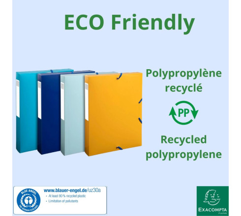 Boîte de classement polypropylène recyclé BeeBlue dos 40mm - A4