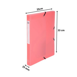 Boite de classement Exabox Dos 25mm Polypropylène 7/10e Chromaline pastel - A4