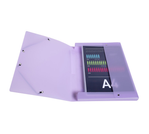 Boite de classement Exabox Dos 25mm Polypropylène 7/10e Chromaline pastel - A4