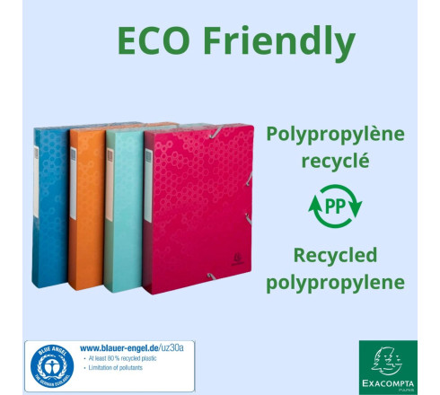 Boite de classement polypropylène recyclé Maïa dos 40mm - A4