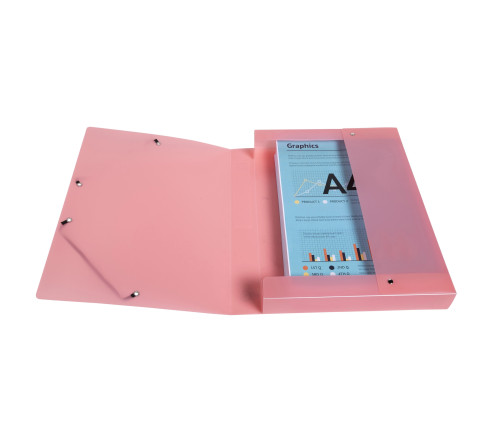 Boite de classement Exabox Dos 40mm Polypropylène 7/10e Chromaline pastel - A4