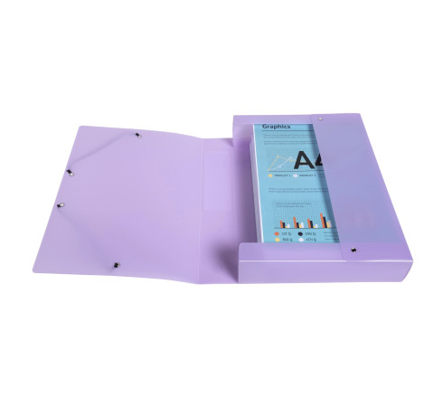 Boite de classement Exabox Dos 60mm Polypropylène 7/10e Chromaline pastel - A4