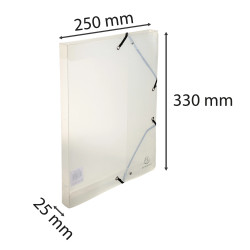 Boite de classement Exabox en polypropylène - dos 25mm - Crystal Colours - A4