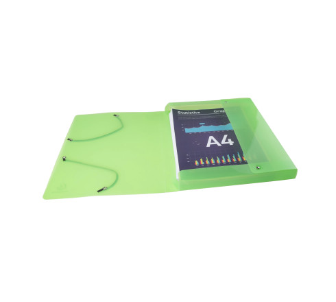 Boite de classement Exabox en polypropylène - dos 25mm - Crystal Colours - A4
