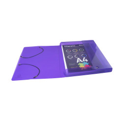 Boite de classement Exabox en polypropylène - dos 25mm - Crystal Colours - A4