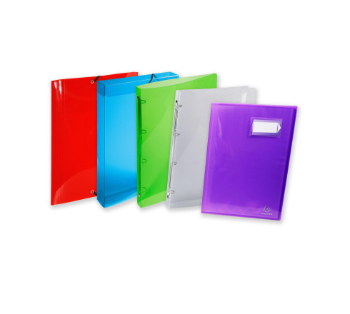 Boite de classement Exabox en polypropylène - dos 25mm - Crystal Colours - A4