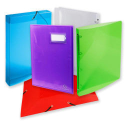 Boite de classement Exabox en polypropylène - dos 25mm - Crystal Colours - A4