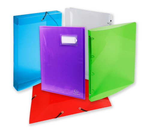 Boite de classement Exabox en polypropylène - dos 25mm - Crystal Colours - A4