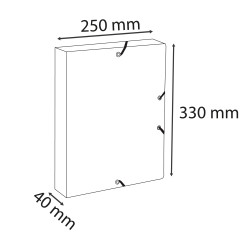 Boîte de classement dos 40mm carte lustrée 600g/m2 Néo Déco