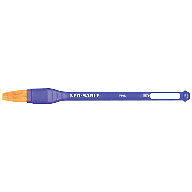 Brosse KAMIKAZE N° 14 poils synthétiques très résistants manche plasti