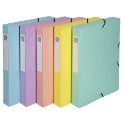 Boite de classement Exabox Dos 40mm carte lustrée Aquarel - A4