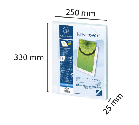 Boite de classement Dos 25mm polypropylène opaque 7/10e Krea Cover - A4