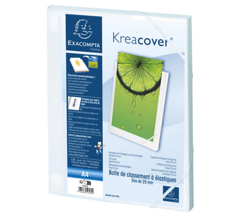 Boite de classement Dos 25mm polypropylène opaque 7/10e Krea Cover - A4