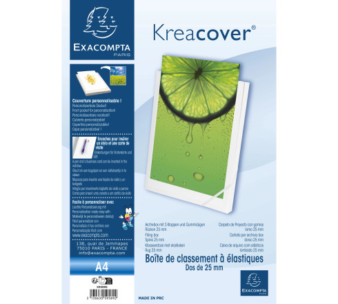 Boite de classement Dos 25mm polypropylène opaque 7/10e Krea Cover - A4